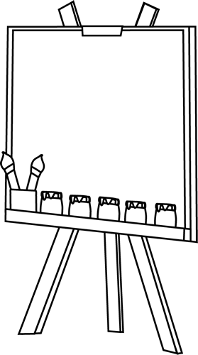 easel-black-white