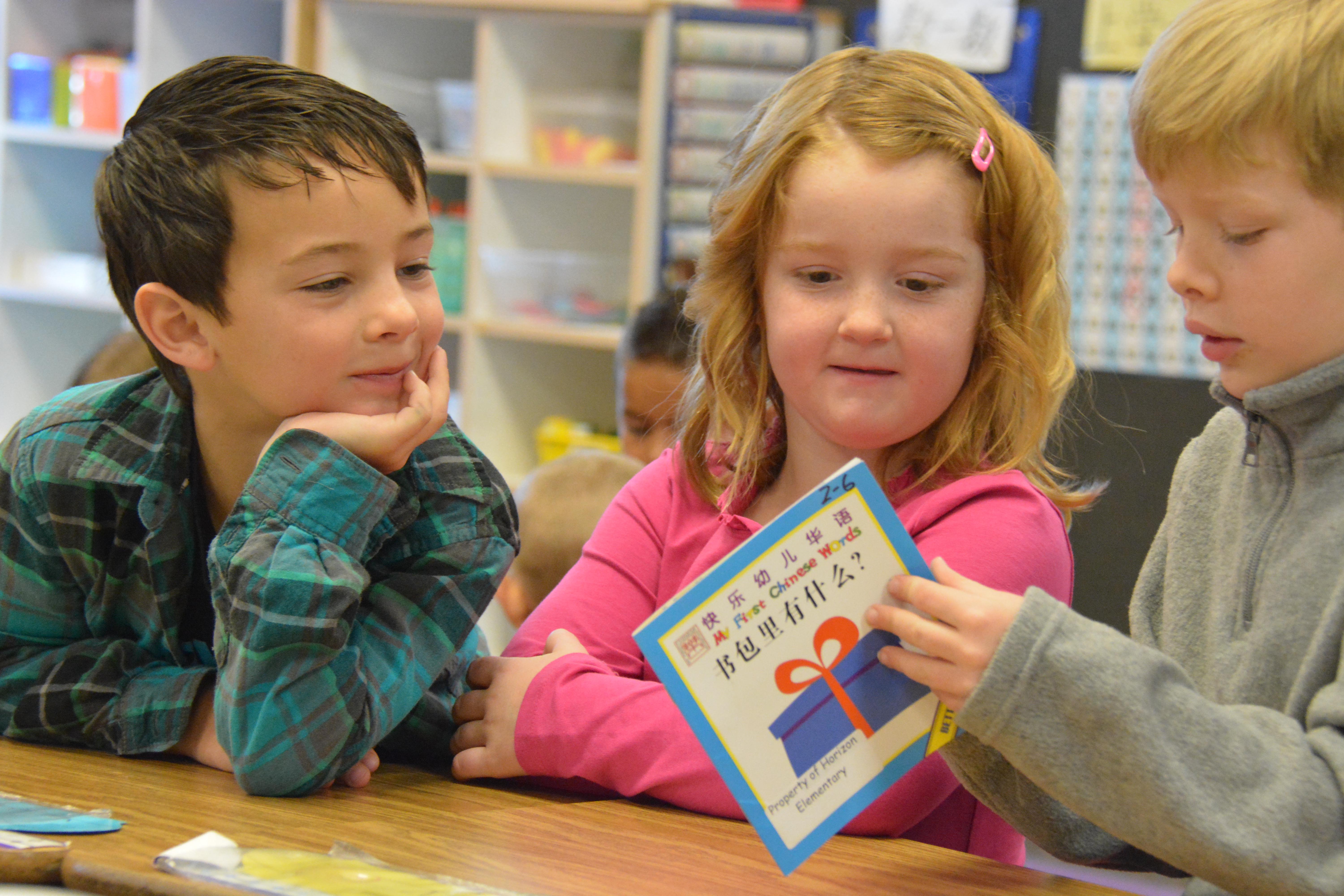 Students in a Chinese immersion class in Utah. Research shows bilingual people can have learning advantages over monolingual people.