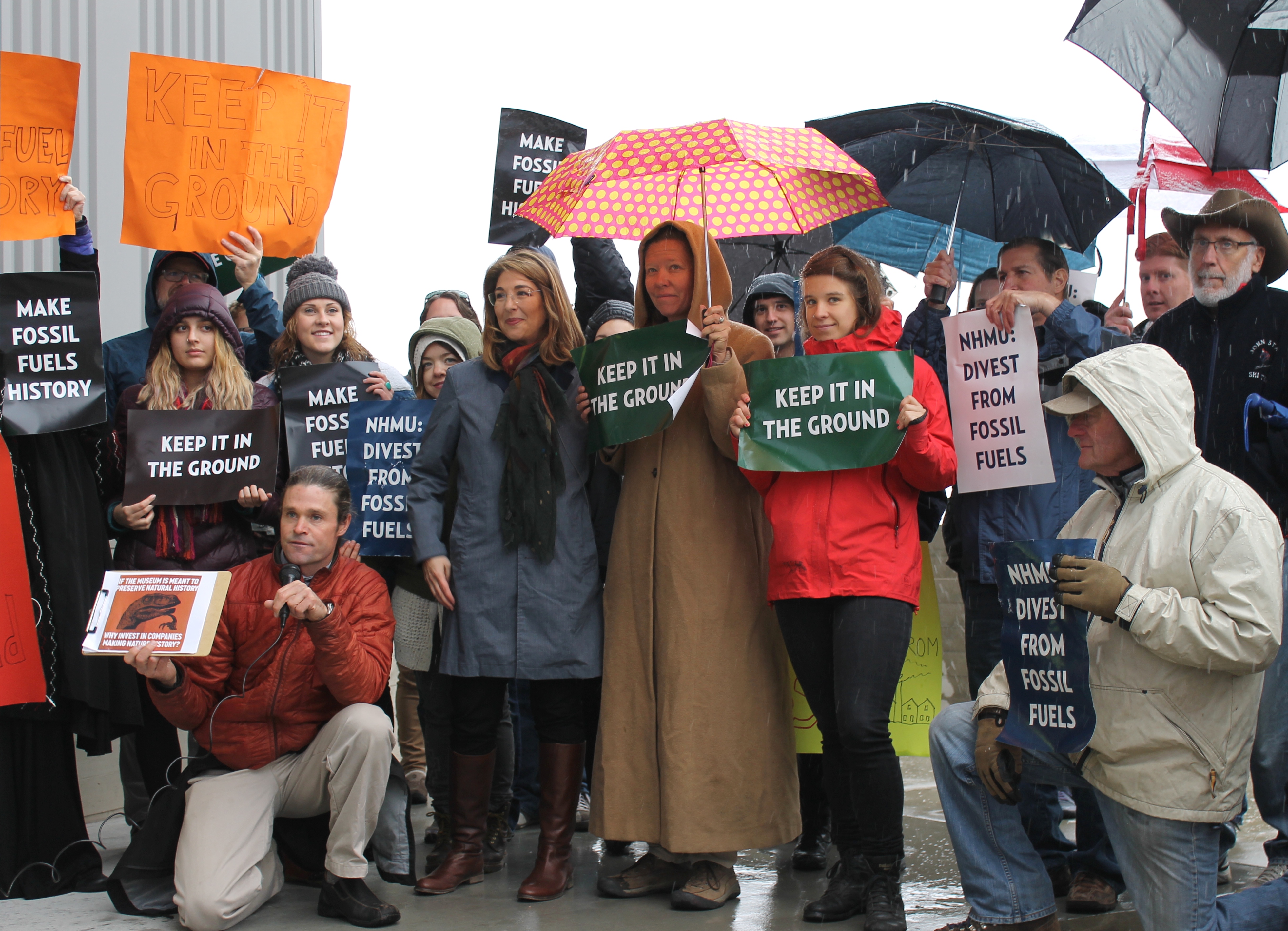 Author and Journalist Naomi Klein joins activists at NHMU on Monday, Nov. 09 2015.